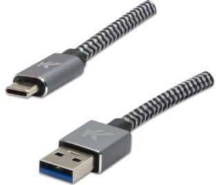 Kábel USB Logo USB-A - USB-C 2 m Szary