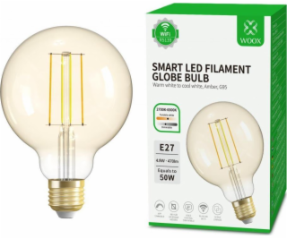 WOOX R5139, WiFi Smart Bulb E27, G95, 470 lm