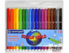 Centropen Flamaster 18szt. Colour World (7550/18/TP-10)