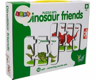 LEANToys Puzzle Edukacyjne Przyjaciele Dinozaurów 10 elem...