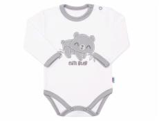 Kojenecké bavlněné body s dlouhým rukávem New Baby Cute Bear