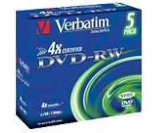 Verbatim DVD-RW 4,7 GB 4x 5ks (43285)