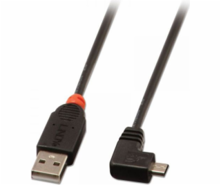 Lindy USB kábel USB A -&gt; Micro USB B uhlový, (M/M), či...