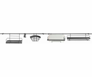 KingHoff KUCHYNSKÁ LIŠTA 16 PRVKOV. 150cm ČIERNY KINGHOFF...