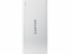 Canyon CNE-CPB1006W powerbanka PB-106W, 10000mAh Li-poly,Input 5V/2A (Micro-USB/USB-C),Output 5V/2.1A (2xUSB-A),bílá