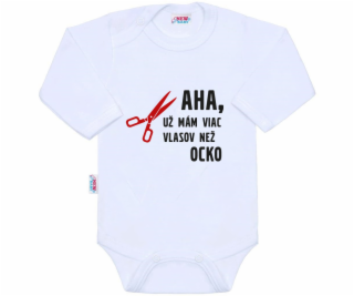 Body s potiskem New Baby Viac vlasov než ocko