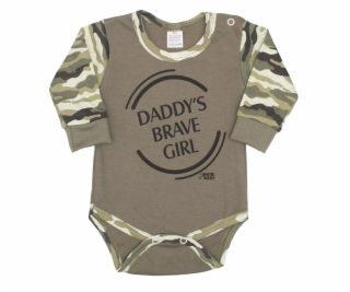 Kojenecké body s dlouhým rukávem New Baby Army girl