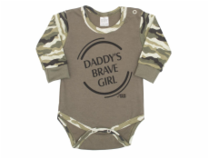 Kojenecké body s dlouhým rukávem New Baby Army girl