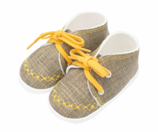 Kojenecké capáčky tenisky New Baby jeans mustard 0-3 m