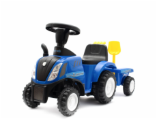 Dětské odrážedlo traktor s vlečkou a nářadím Baby Mix New Holland modrý