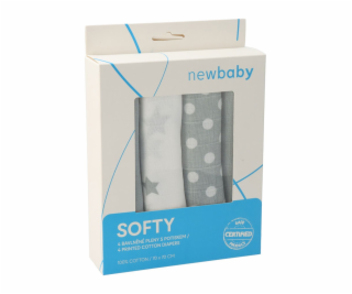 Látkové bavlněné pleny New Baby Softy s potiskem 70 x 70 ...