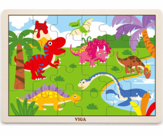 Dětské dřevěné puzzle Viga Dino