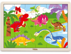 Dětské dřevěné puzzle Viga Dino