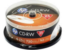 CD-RW HP 80 min. 4-12x 25-cake