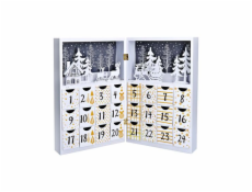 Solight LED adventní kalendář - kniha, 8x LED, 40x30cm, 2x AAA - 1V244