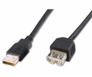 PREMIUMCORD Kabel USB 2.0 A-A 1m, prodlužovací (M/F) šedý