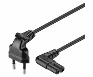 PremiumCord Kabel síťový 230V k magnetofonu se zahnutými ...