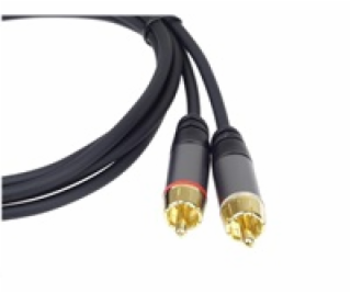 PremiumCord HQ stínený kabel 2x CINCH-2x CINCH M/M 3m