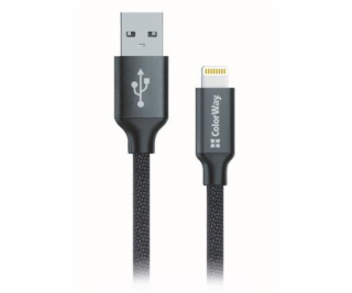 Colorway Datový Kabel USB/ Apple Lightning/ 2.1A/ 1m/ Černý