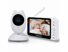 EVOLVEO Baby monitor N4, dětská chůvička, audio i video přenos, noční režim, hlídání teploty,display 4,3 