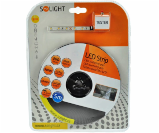 Solight LED světelný pás s testrem, 5m, sada s 12V adapté...