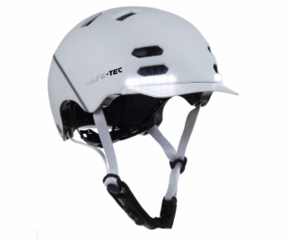 SAFE-TEC Chytrá Bluetooth helma/ SK8 White S