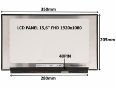 LCD PANEL 15,6  FHD 1920x1080 40PIN MATNÝ IPS 120HZ / BEZ ÚCHYTŮ