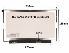 LCD PANEL 14,0  FHD 1920x1080 30PIN MATNÝ IPS / BEZ ÚCHYTŮ