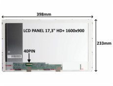 LCD PANEL 17,3  HD+ 1600x900 40PIN LESKLÝ / ŠROUBOVÁNÍ Z BOKŮ