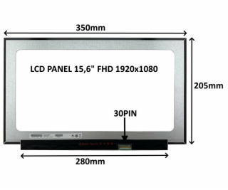 LCD PANEL 15,6  FHD 1920x1080 30PIN MATNÝ IPS / BEZ ÚCHYTŮ