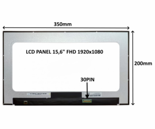 LCD PANEL 15,6  FHD 1920x1080 30PIN MATNÝ / BEZ ÚCHYTŮ