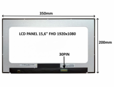 LCD PANEL 15,6  FHD 1920x1080 30PIN MATNÝ / BEZ ÚCHYTŮ