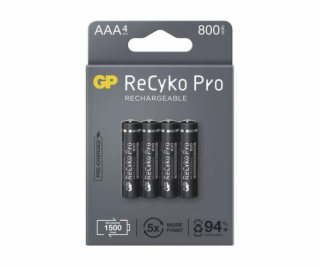 Baterie AAA (R03) nabíjecí 1,2V/800mAh GP Recyko Pro  4ks