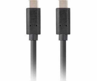  Lanberg USB-C M/M 3.1 GEN 2 kábel 1m 10GB/S PD100W čierna