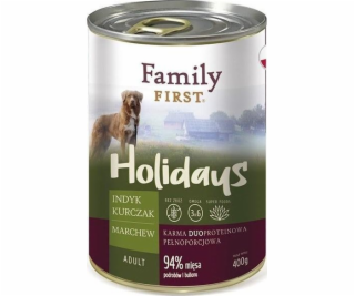 FAMILY FIRST Junior Turkey with carrots - Wet dog food - ...