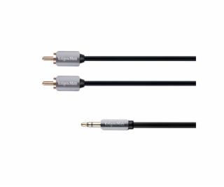 Kabel Kruger&Matz Jack 3.5mm - RCA (Cinch) x2 3m srebrny ...