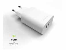 Fixed nabíječ 2x USB-C 35W, FIXC35-2C-WH