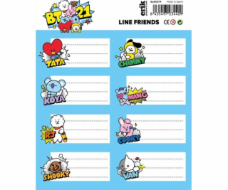 BT21 Line Friends BT21 - Zestaw 16 naklejek na zeszyty / ...