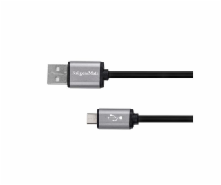 Kabel USB Kruger&Matz USB-A - microUSB 1.8 m Srebrny (KM1...