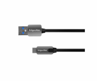 Kabel USB Kruger&Matz USB-A - USB-C 0.5 m Czarny (KM0347)