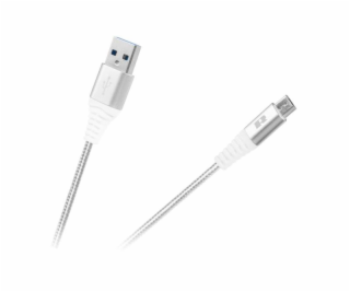 Kabel USB Rebel USB-A - microUSB 0.5 m Biały (RB-6000-050-W)