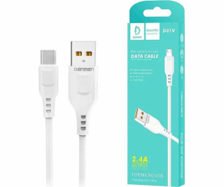 DENMEN D01T USB kábel USB - Micro 2 4A 1M White