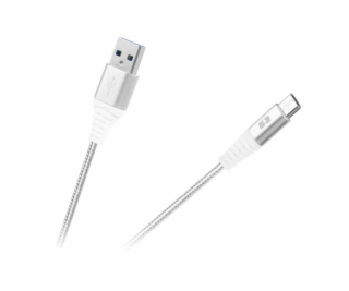 Kabel USB Rebel USB-A - USB-C 0.5 m Biały (RB-6001-050-W)