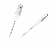 Kabel USB Rebel USB-A - USB-C 0.5 m Biały (RB-6001-050-W)