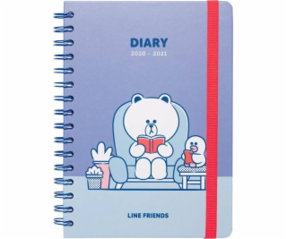 Line Friends Line Friends - Kalendarz / Planner 2020/2021 A5