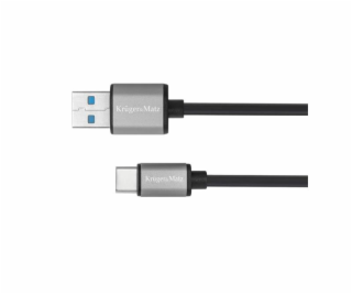 Kabel USB Kruger&Matz USB-A - USB-C 1 m Czarny (KM1244)