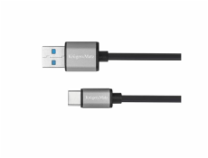 Kabel USB Kruger&Matz USB-A - USB-C 1 m Czarny (KM1244)