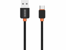 USB CABLE TYP-C 2A BLACK SOMOSTEL 2000mAh QUICK CHARGER 1M POWERLINE SMS-BP03