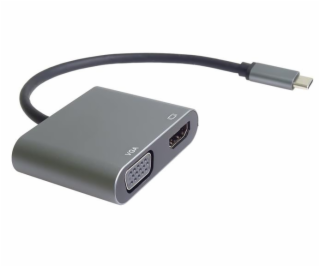 PremiumCord MST adaptér USB-C na HDMI + VGA, rozlišení 4K...