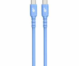 Kabel USB C - USB C 1m silikonowy niebieski 